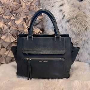 Vince Camuto Ayla Black Satchel Bag Purse